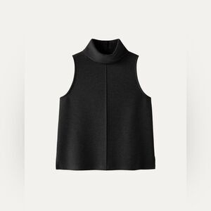 NWT OGL FuzzLuxe Turtle Neck Split Hem Top - Black Size S